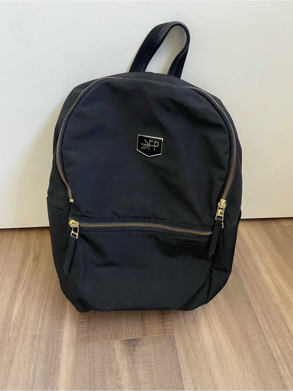 Freshly Picked Black Backpack with Gold Hardware